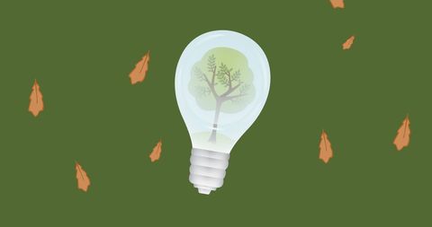 Tree Inside Lightbulb Symbolizing Green Energy Concept - Download Free Stock Images Pikwizard.com