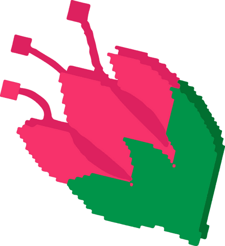 vibrant floral pixel art on transparent background - Download Free Stock Videos Pikwizard.com