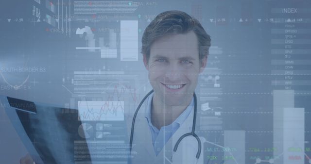 Smiling Doctor Analyzing Digital Health Data - Download Free Stock Images Pikwizard.com