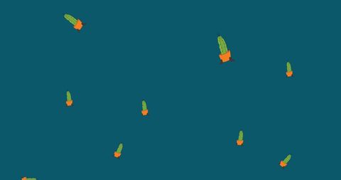 Playful Cacti Pattern on Bold Blue Background - Download Free Stock Images Pikwizard.com