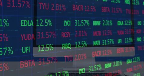 Digital Stock Market Trading Interface with Data on Screen - Download Free Stock Images Pikwizard.com