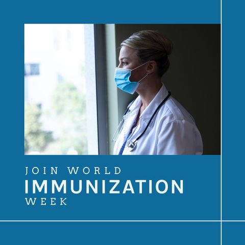 Female Doctor Promoting Immunization Awareness - Download Free Stock Templates Pikwizard.com