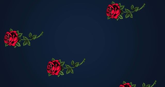 Elegant Red Roses Arranged on Dark Blue Background with Copy Space - Download Free Stock Images Pikwizard.com