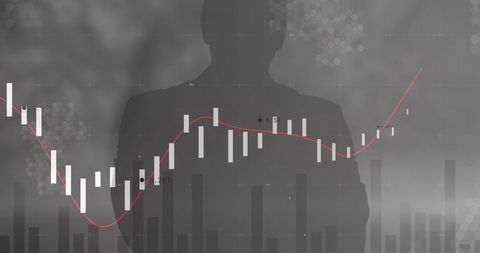 Silhouette with Data Processing Display for Global Business Concept - Download Free Stock Images Pikwizard.com