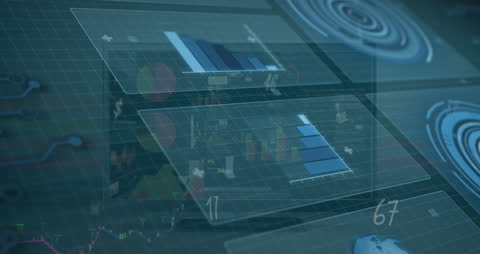 Abstract Financial Data Interface with Graphs and Indicators