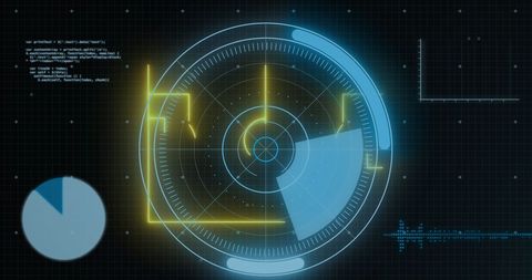 Futuristic Digital Interface with Graph and Security Elements - Download Free Stock Images Pikwizard.com