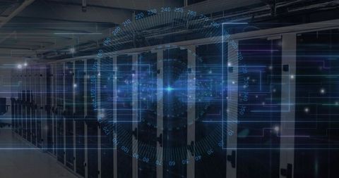 Futuristic Holographic Interface over Data Center Server Racks