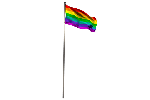 pride rainbow flag on transparent background illustrating diversity - Download Free Stock Videos Pikwizard.com