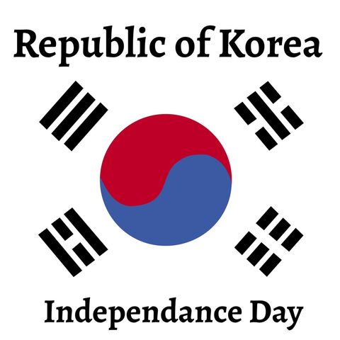 South korean flag illustration for independence day celebration
