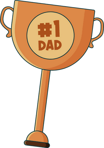 #1 dad trophy transparent background cartoon illustration - Download Free Stock Videos Pikwizard.com