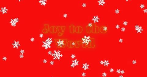 Joy to the World Festive Snowflakes on Red Background - Download Free Stock Images Pikwizard.com