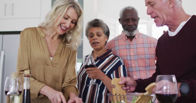 Senior Couples Enjoying Cooking Activity Together in Modern Kitchen - Download Free Stock Images Pikwizard.com