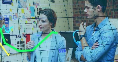 Collaborative Office Brainstorming with Data Graphics Overlay