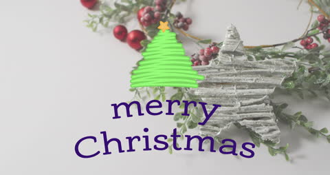 Festive Merry Christmas Greeting Card Design Background