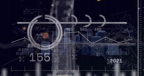 Dynamic Digital Data Processing with Cityscape - Download Free Stock Images Pikwizard.com