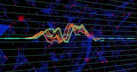 Digital Network Connections and Financial Data Analysis - Download Free Stock Images Pikwizard.com