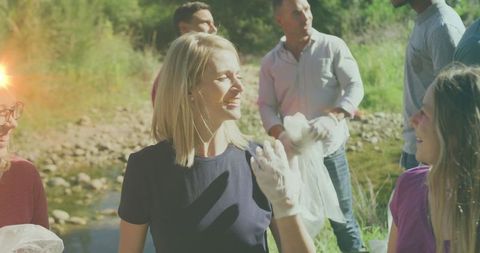 Diverse Group Volunteering in Ecological Clean-Up