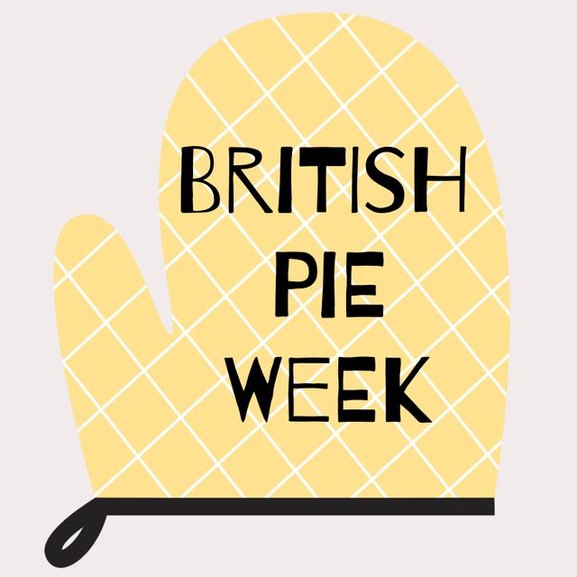 British Pie Week Graphic with Oven Mitt Design - Download Free Stock Templates Pikwizard.com