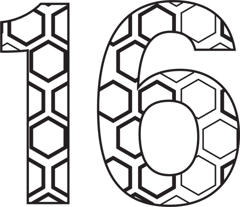 transparent number 16 with honeycomb pattern for celebrations - Download Free Stock Videos Pikwizard.com