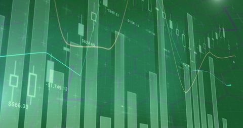 Dynamic Green Stock Market Graphs and Trends Visualization - Download Free Stock Images Pikwizard.com