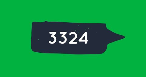 Growth Representation 3324 Number Green Background