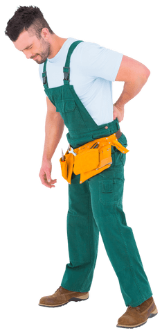 transparent carpenter experiencing back pain - Download Free Stock Videos Pikwizard.com