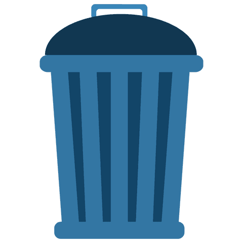 blue rubbish bin icon with transparent background - Download Free Stock Videos Pikwizard.com