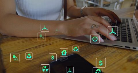 Sustainable Technology Concept with Recycling and Clean Energy Icons - Download Free Stock Images Pikwizard.com