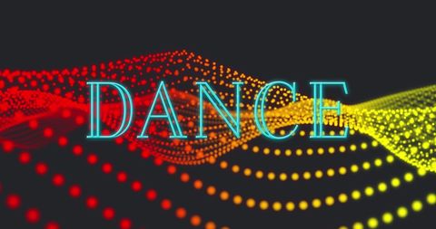 Vibrant LED Wavy Dot Design with Dance Text - Download Free Stock Images Pikwizard.com