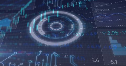 Futuristic Digital Interface with Complex Data Charts and Graphics - Download Free Stock Images Pikwizard.com