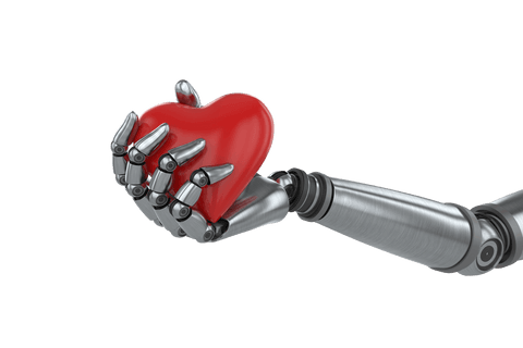 Robotic Hand Holding Transparent Heart Symbolizing Tech and Emotion - Download Free Stock Videos Pikwizard.com