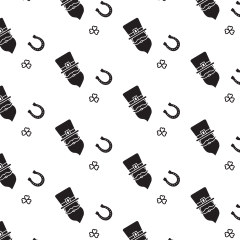 Black Clover and Horseshoe Pattern on Transparent Background - Download Free Stock Videos Pikwizard.com