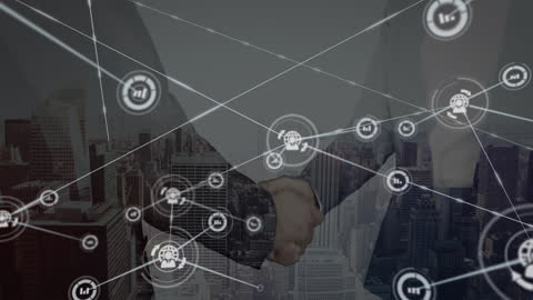 Business Networking and Technology Concept of Digital Connections