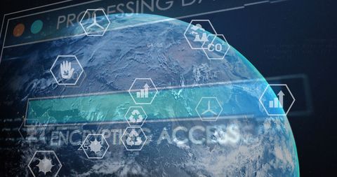 Global Sustainability and Ecology Digital Interface Concept
