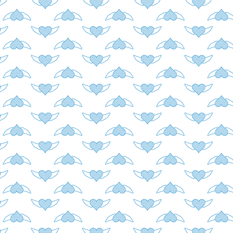 seamless blue winged hearts valentine's romance on transparent - Download Free Stock Videos Pikwizard.com