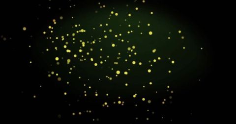 Floating Luminous Particles on Dark Background: Tech-Inspired Abstract