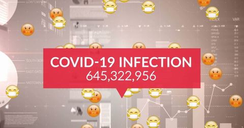 global covid-19 infection data visualization with emoji graphics - Download Free Stock Images Pikwizard.com