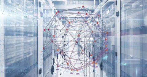 Abstract Digital Connectivity Over Technology Server Room - Download Free Stock Images Pikwizard.com