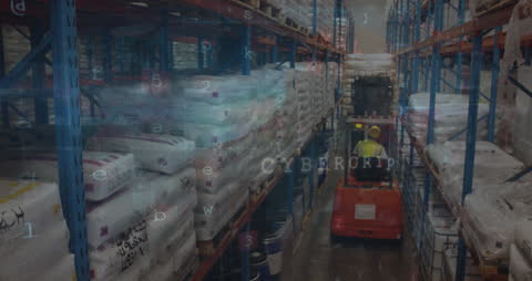 Warehouse Operations and Digital Data Overlay Concept