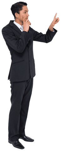 Biracial Businessman Engaging with Virtual Interface on Transparent Background - Download Free Stock Videos Pikwizard.com