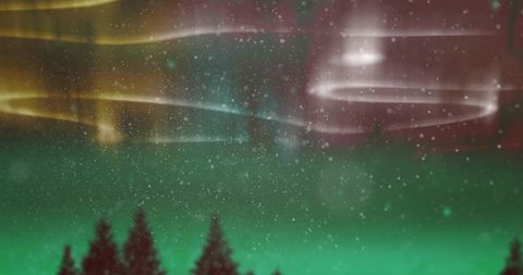 Scenic Winter Landscape with Northern Lights - Download Free Stock Images Pikwizard.com