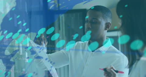 Doctor Discussing Data Overlay Concept