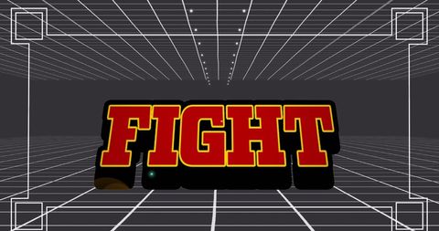 Retro Digital Fight Theme with Bold Red Typography