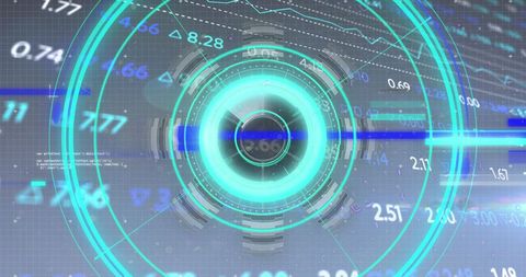 Futuristic Financial Data Digital Interface with Green Processing Circle - Download Free Stock Images Pikwizard.com