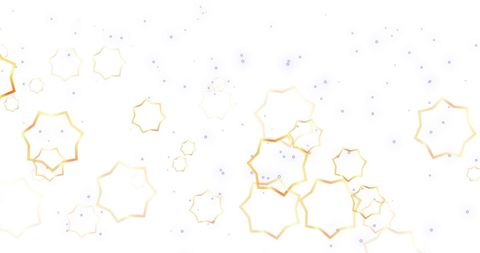 Festive Stars with Gentle Snowfall on White Background