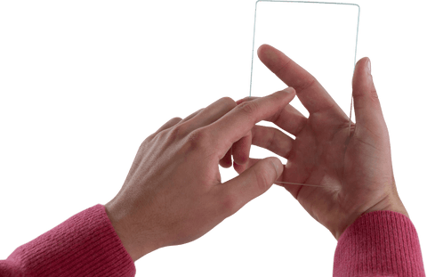 Transparent Glass and Men's Hands: Futuristic Technology Concept - Download Free Stock Videos Pikwizard.com