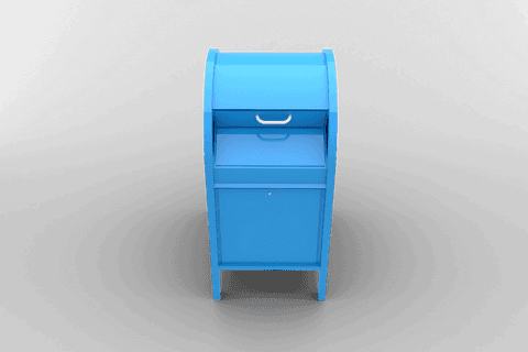bright blue rubbish bin on transparent background for eco designs - Download Free Stock Videos Pikwizard.com