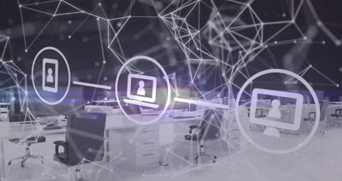 Digital Network of Data Processing in Modern Office Space