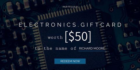 electronics gift card with circuit board background design - Download Free Stock Templates Pikwizard.com