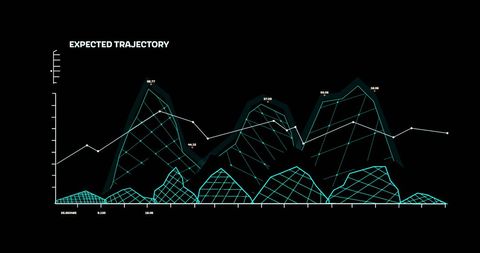 Futuristic Data Visualization on Black Background - Download Free Stock Images Pikwizard.com